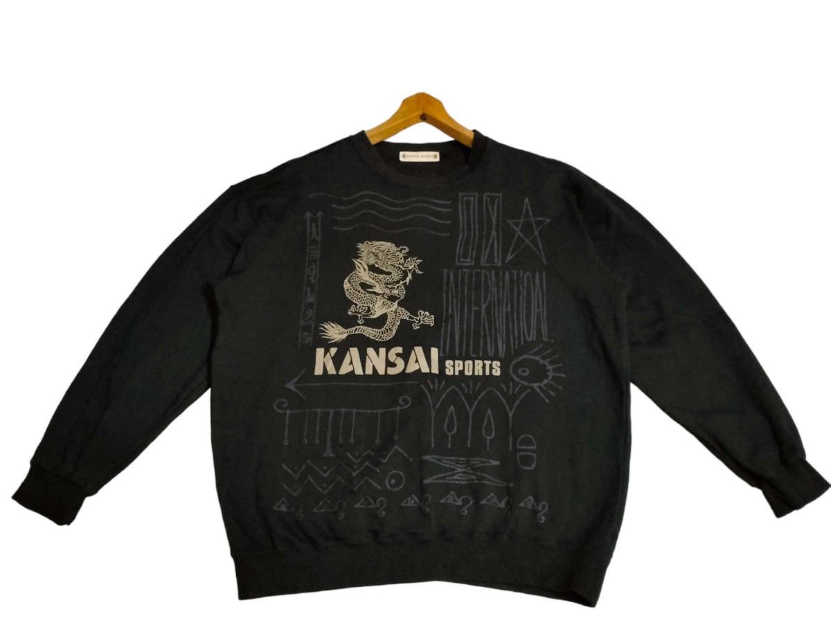 Designer × Japanese Brand × Kansai Yamamoto Vintage Kansai Sports Big Print Sweatshirt Size US L / EU 52-54 / 3 - 1 Thumbnail
