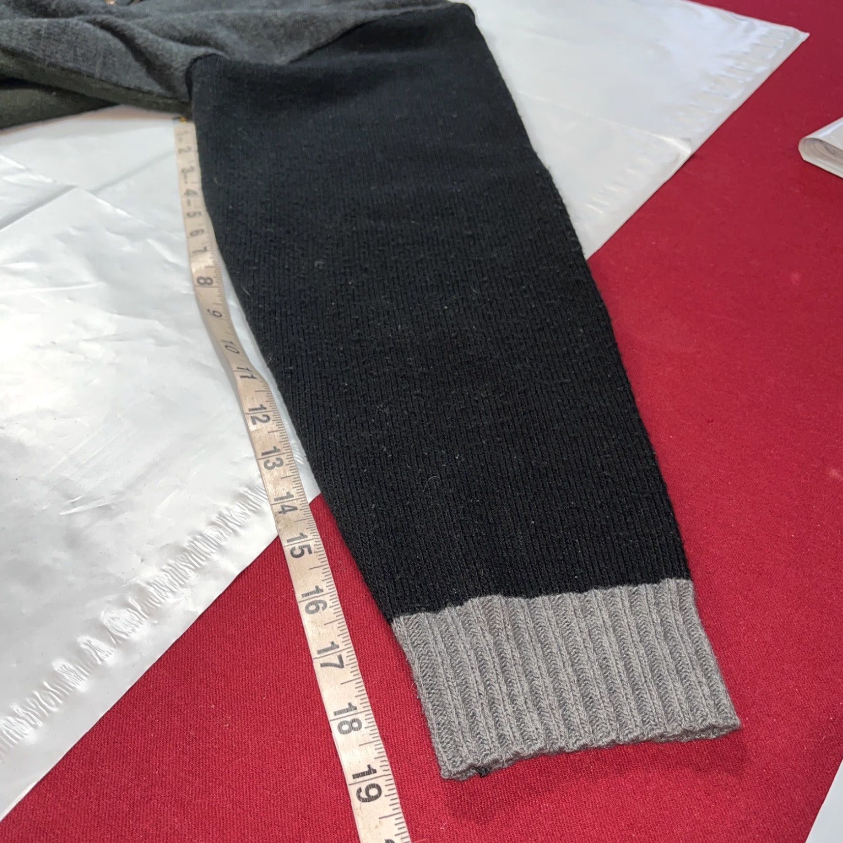Vintage VINTAGE Centro Maglia Italian Zip Sweater Jacket WOOL BLACK GRAY Tan elbow Pads Mens XL Size US XL / EU 56 / 4 - 7 Thumbnail