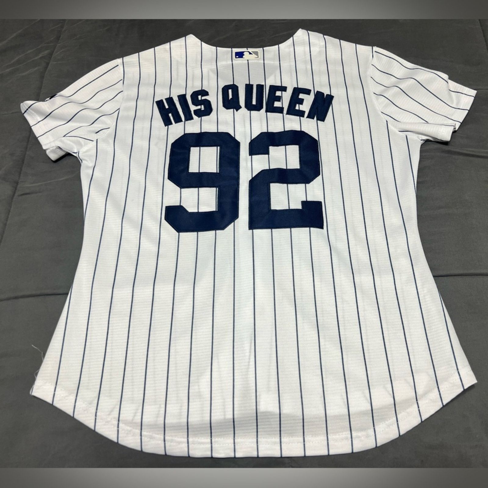 Majestic CUSTOM “HIS QUEEN” Yankees Jersey Pinstripe Women Majestic Size M / US 6-8 / IT 42-44 - 1 Thumbnail