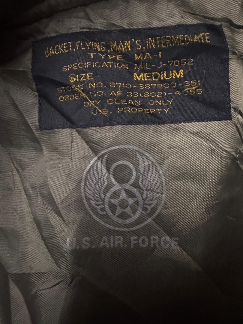 Alpha Industries Vtg🔥Us Air Force Ma-1 Bomber Vest Zipper Jacket Size US M / EU 48-50 / 2 - 5 Thumbnail