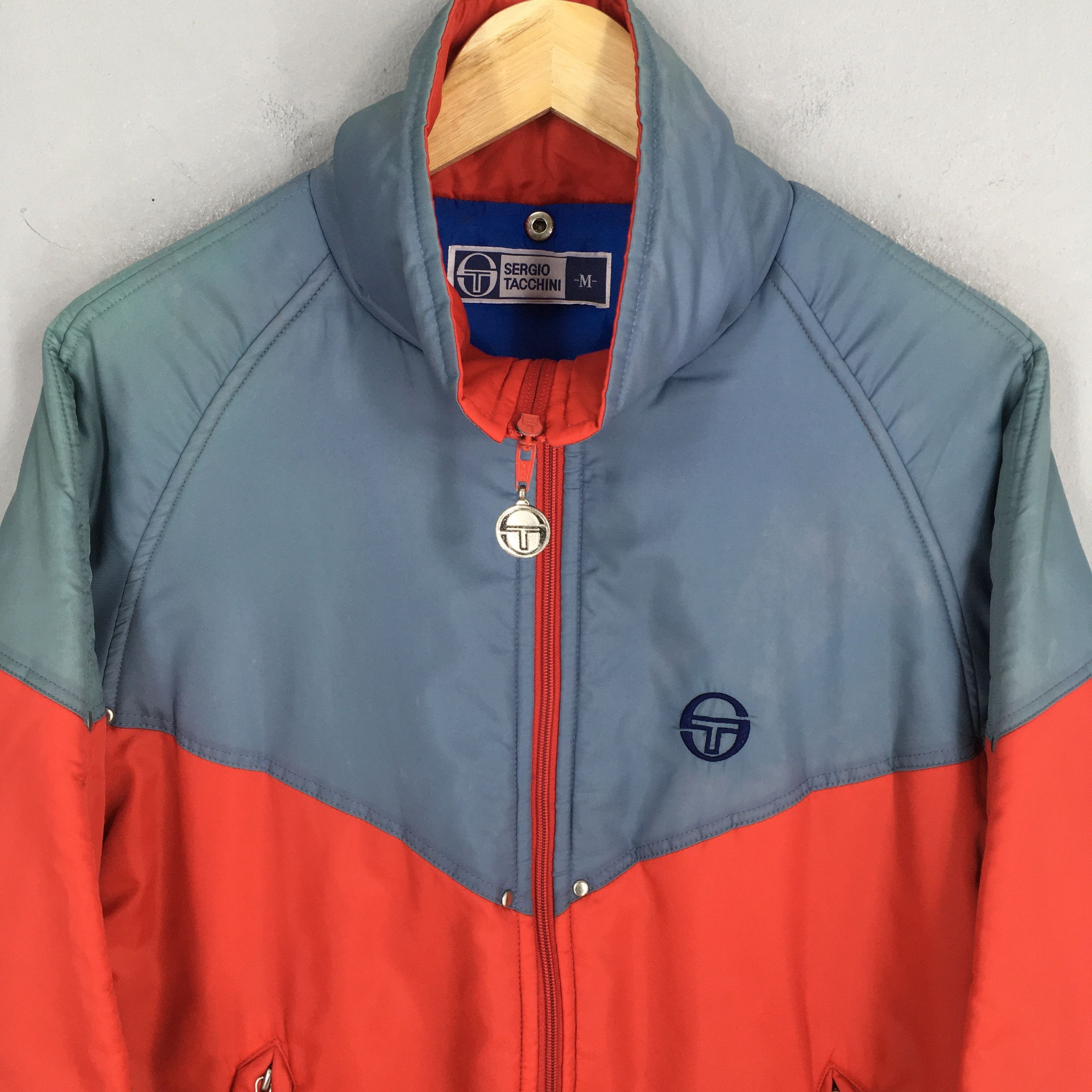 Sergio Tacchini Vintage Sergio Tacchini Windbreaker Red Jacket Medium Size US M / EU 48-50 / 2 - 2 Thumbnail