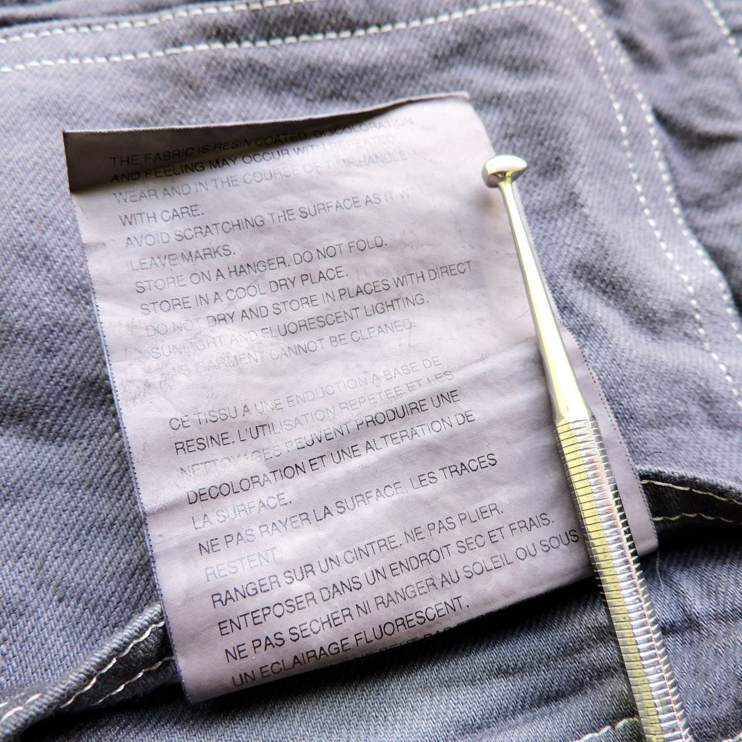 FUMITO GANRYU BLEACHING 'INFORMATION ISN'T KNOWLEDGE' JACKET