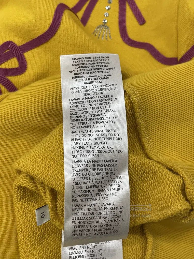 Gucci Gucci Size10 Yellow bow and diamond sweatshirt Size M / US 6-8 / IT 42-44 - 6 Thumbnail