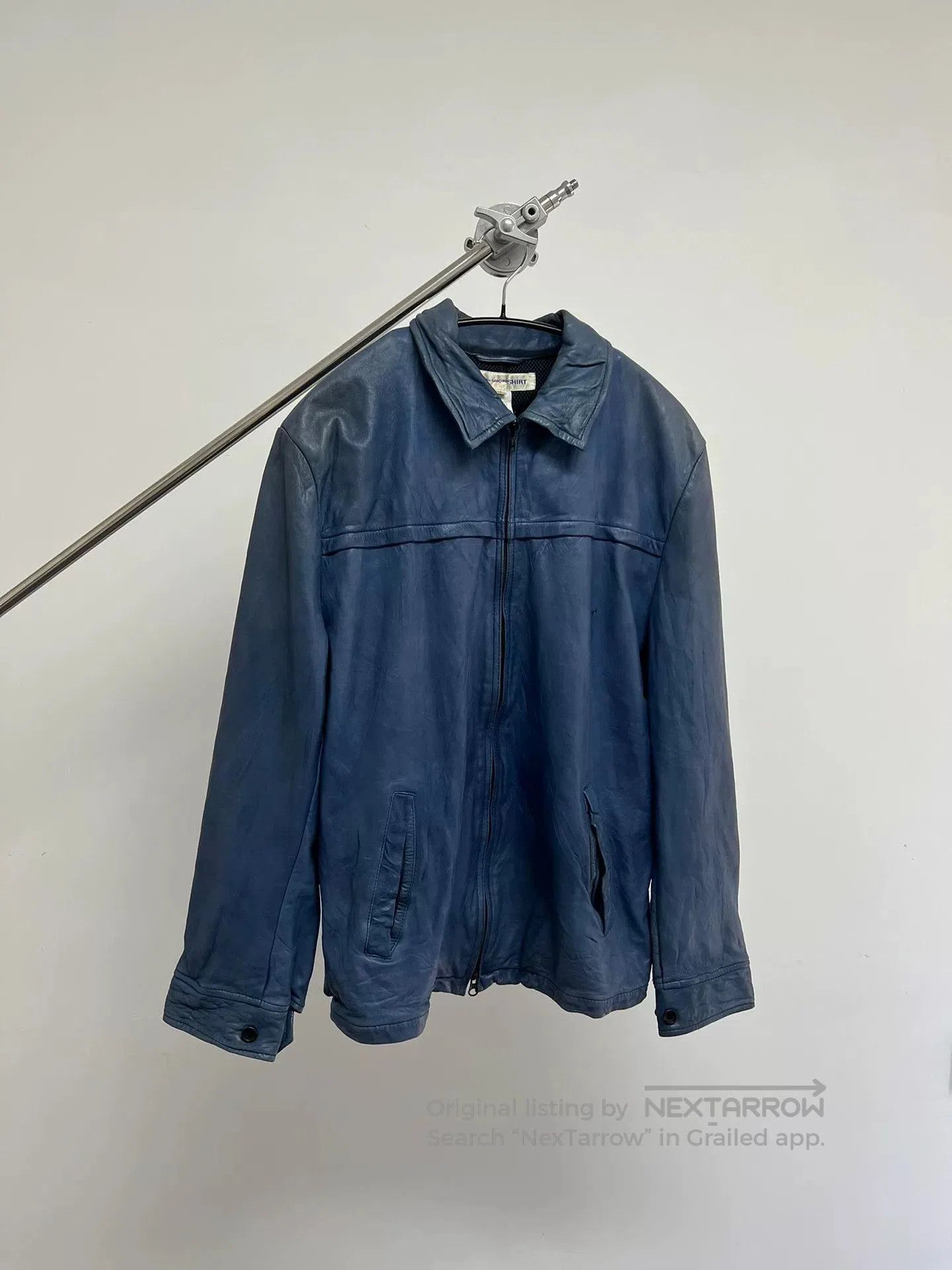 Comme des Garcons Comme des Garçons Blue Leather Jacket. Size US M / EU 48-50 / 2 - 2 Thumbnail