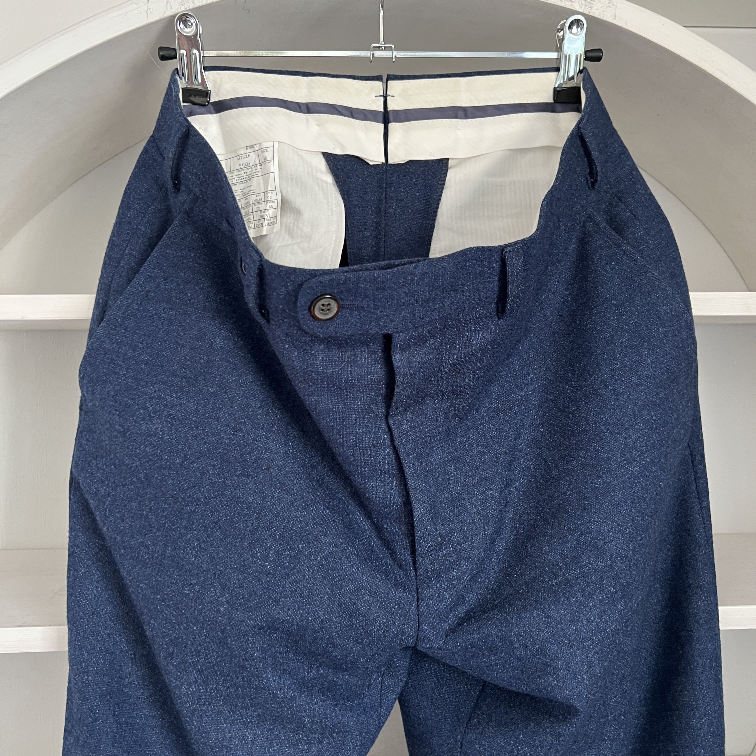Suitsupply Men's SUITSUPPLY BRESCIA Wool Blue Suit Casual Pants Size 46 Size 46R - 4 Thumbnail