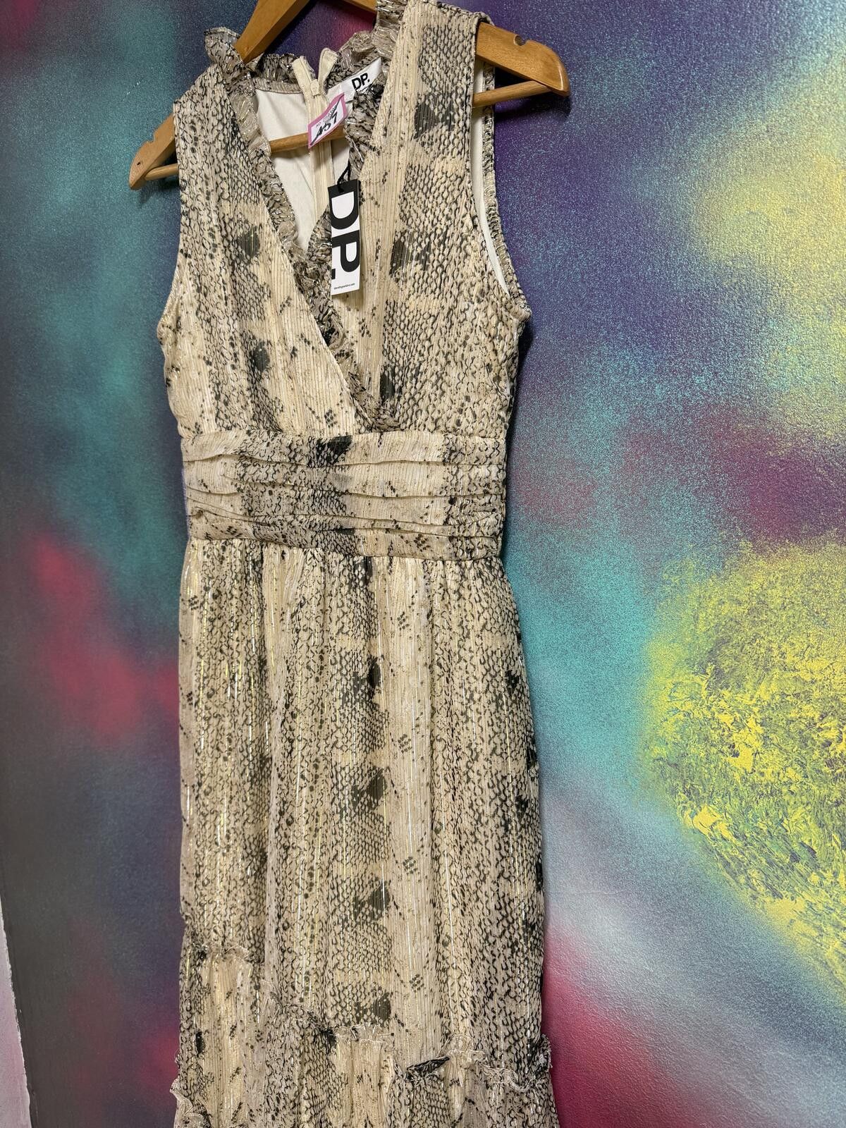 Other Dorothy Perkins Neutral Snake Print Sleeveless Maxi Dress Size S / US 4 / IT 40 - 4 Thumbnail