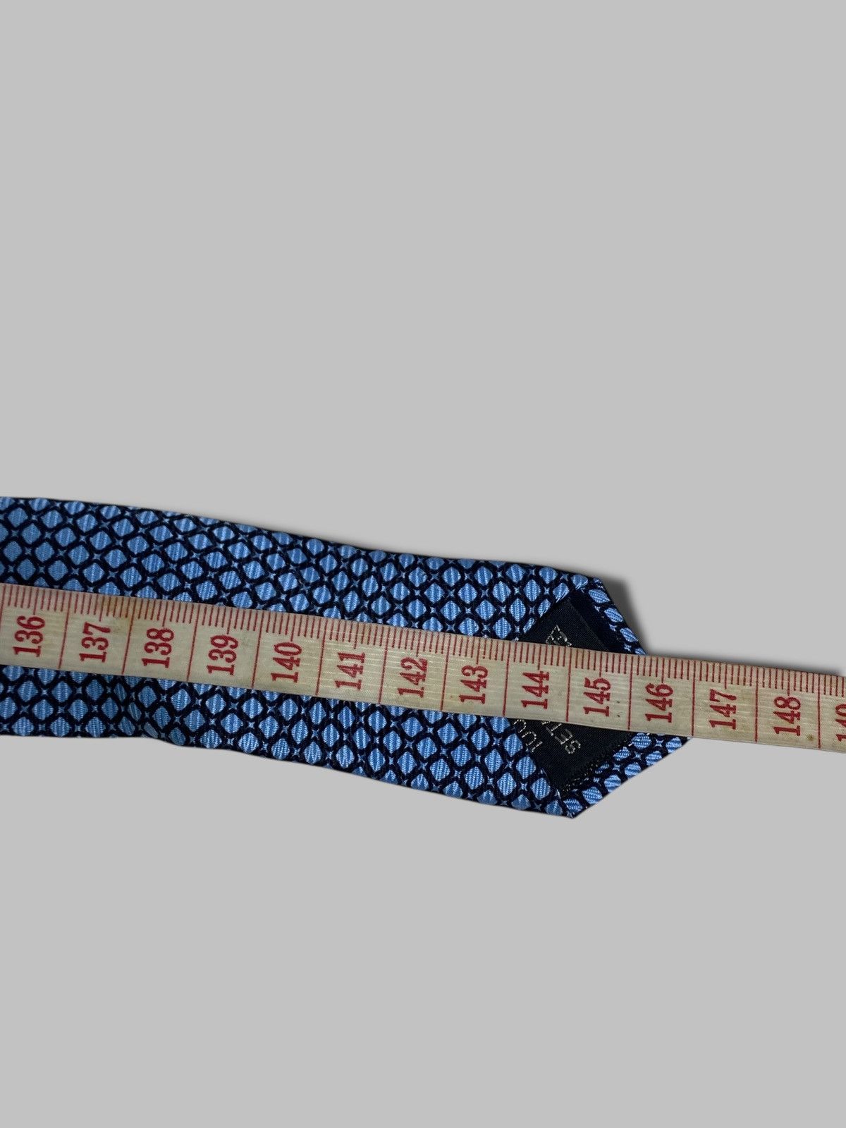Versace Gianni Versace Rare Vintage Tie Blue Geometric Pattern Silk Size ONE SIZE - 14 Thumbnail