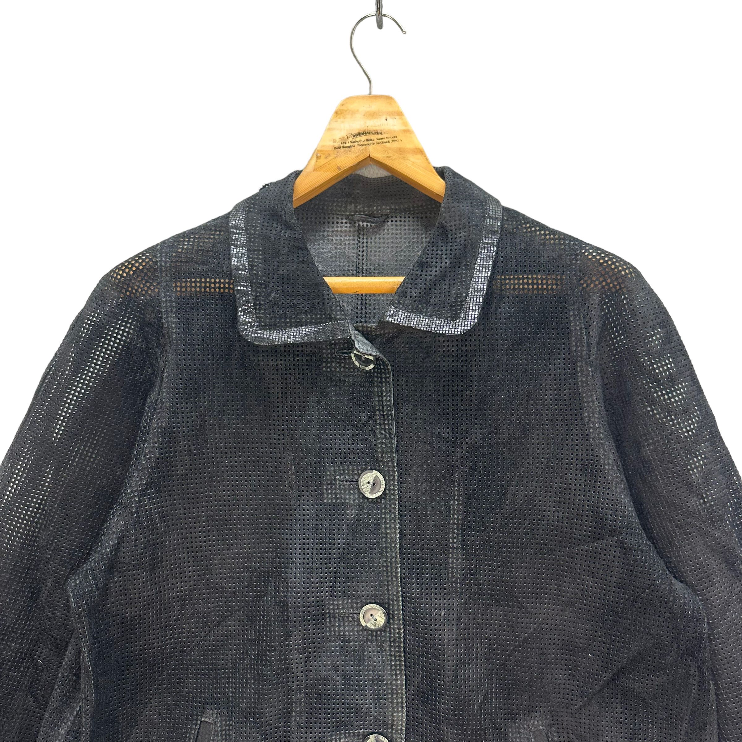 Japanese Brand TALK TO BY TOKYO FUR FULLY MESH LEATHER JACKET #7864-185 Size L / US 10 / IT 46 - 2 Thumbnail