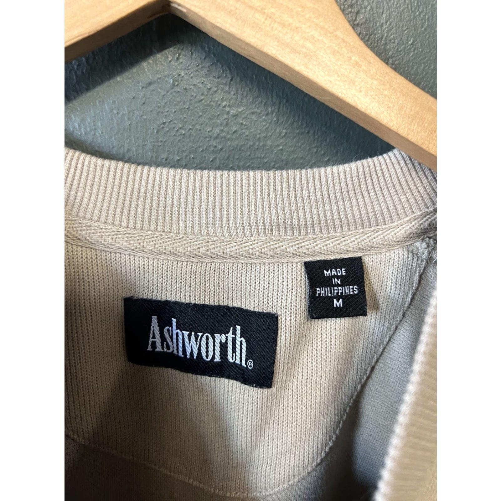 Vintage Ashworth Pullover Sweatshirt Golf Long Sleeve Mens M Beige Ribbed Torrey Pines Size US M / EU 48-50 / 2 - 3 Thumbnail