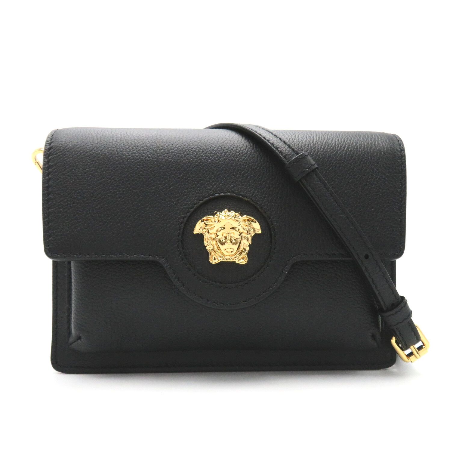 image of Versace Medusa Shoulder Bag Leather Black, Women's