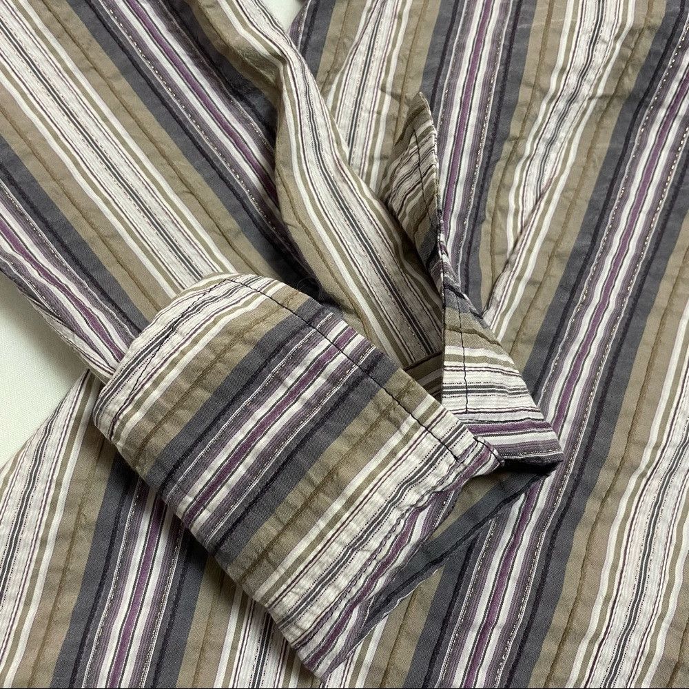 Other Marina Rinaldi Sport Striped Stretch Button Down Blouse Shi Size XL / US 12-14 / IT 48-50 - 7 Thumbnail