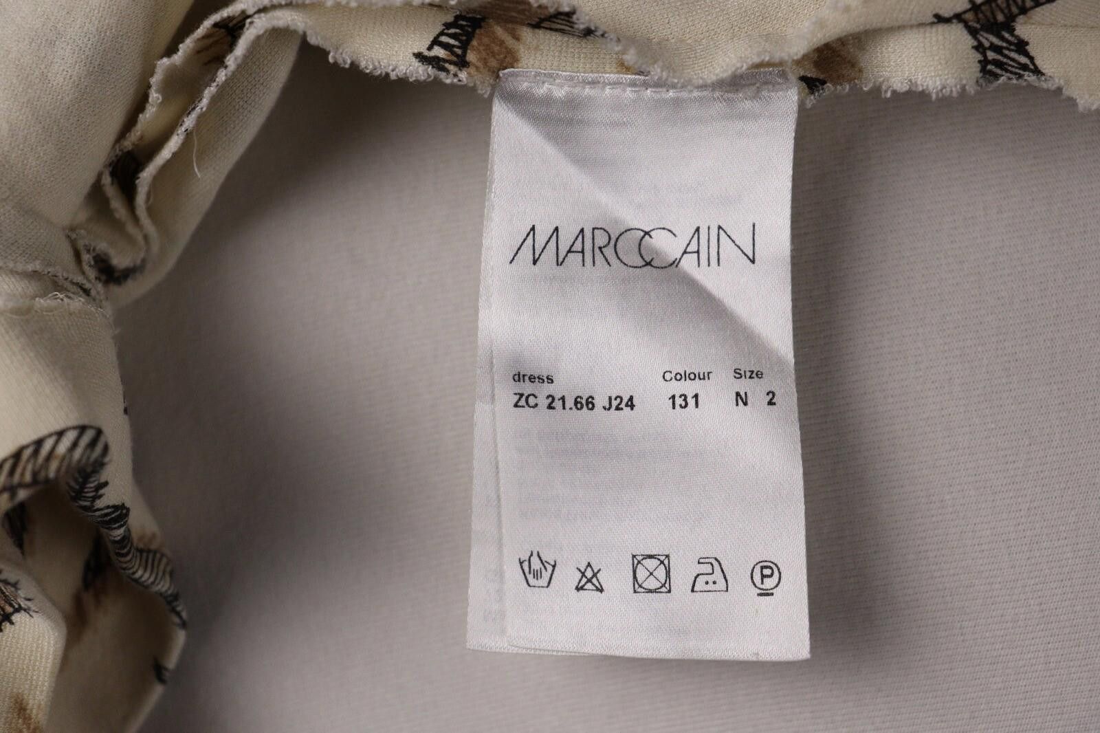 Designer Marc Cain Beige Animal 2 Pockets Knee Lenght Dress Size 2 Size M / US 6-8 / IT 42-44 - 9 Thumbnail