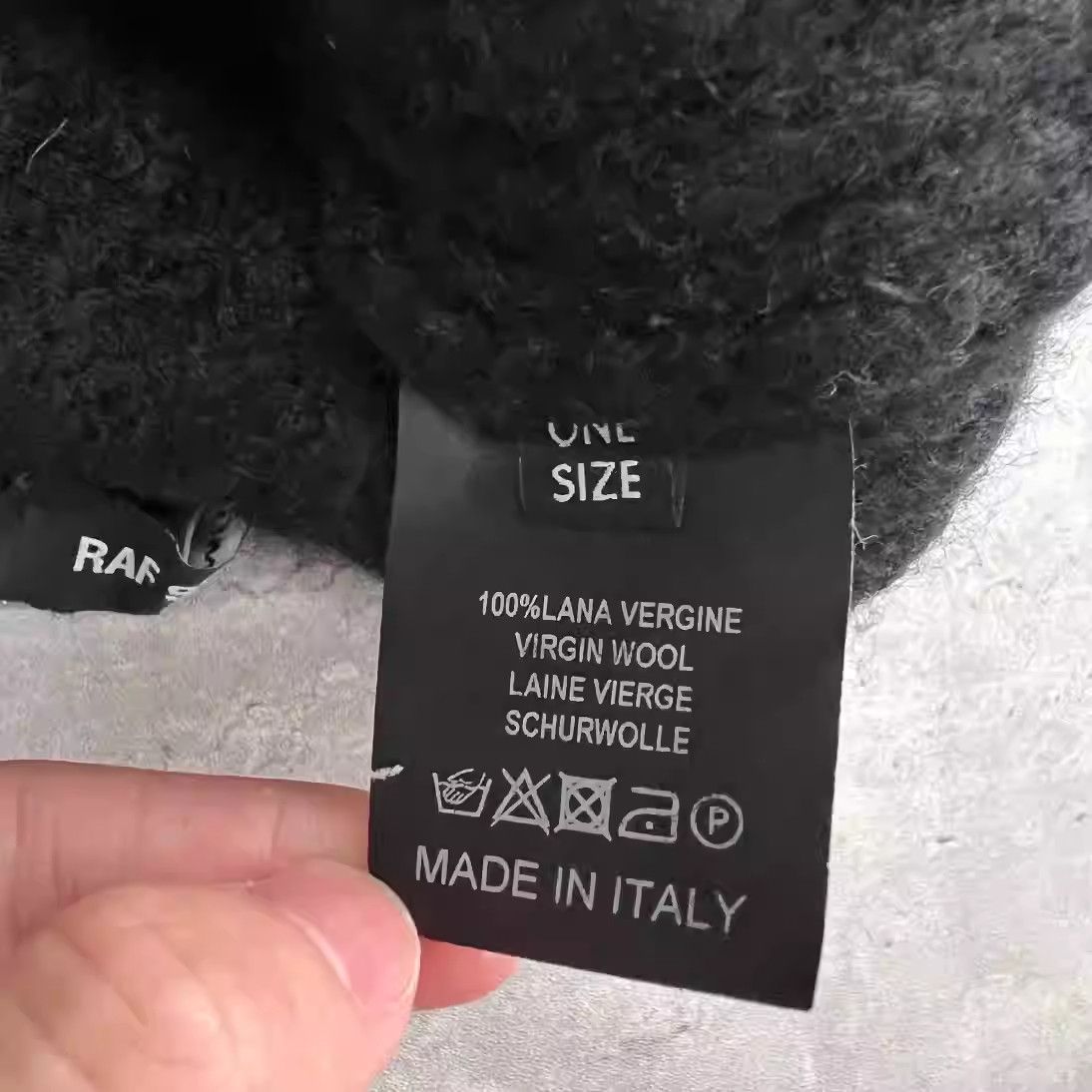 Raf Simons embroidered knit cap