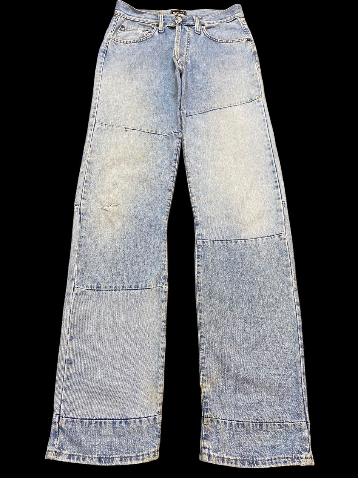 Mason's Vintage Masons by Silver Stone Faded Wash Distressed Jeans Size US 30 / EU 46 - 1 Thumbnail