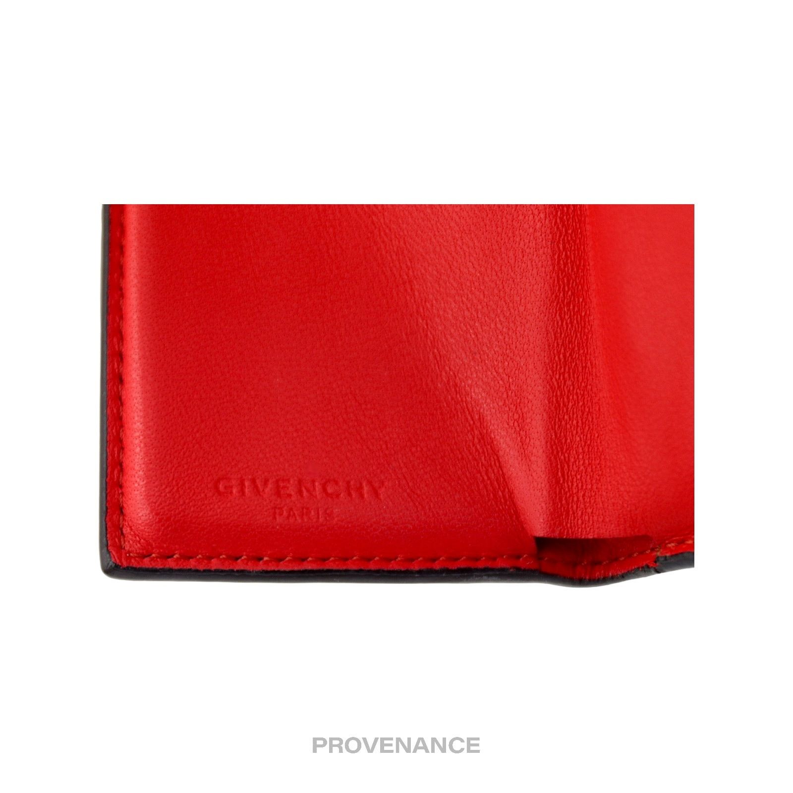 Givenchy 🔴 Givenchy Two Tone Trifold Wallet - Burgundy Leather Size ONE SIZE - 6 Thumbnail