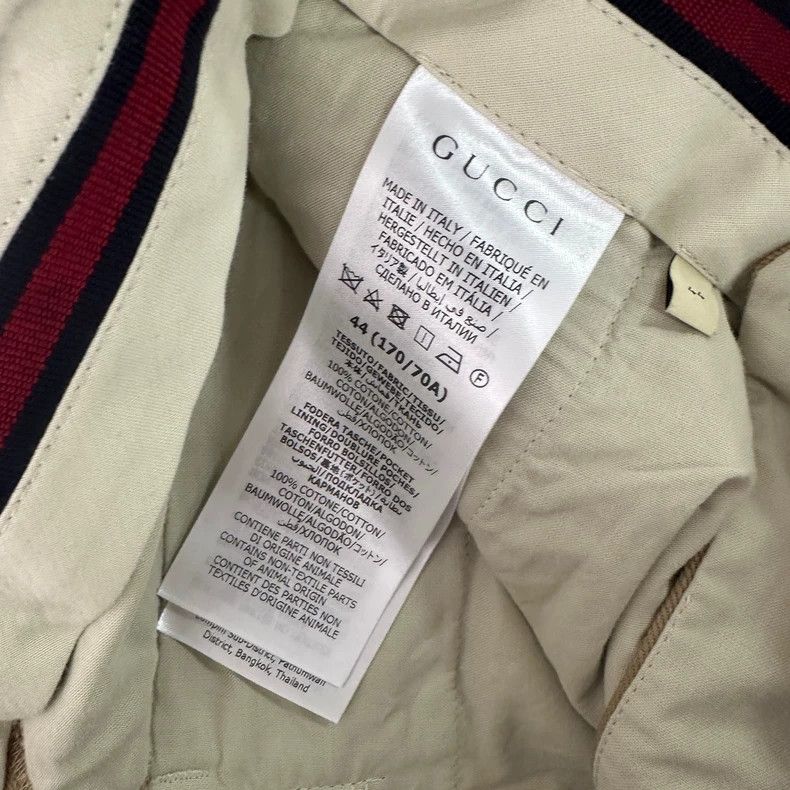 Gucci GucciBrown rolled-edged casual straight trousers, small Log Size US 28 / EU 44 - 5 Thumbnail
