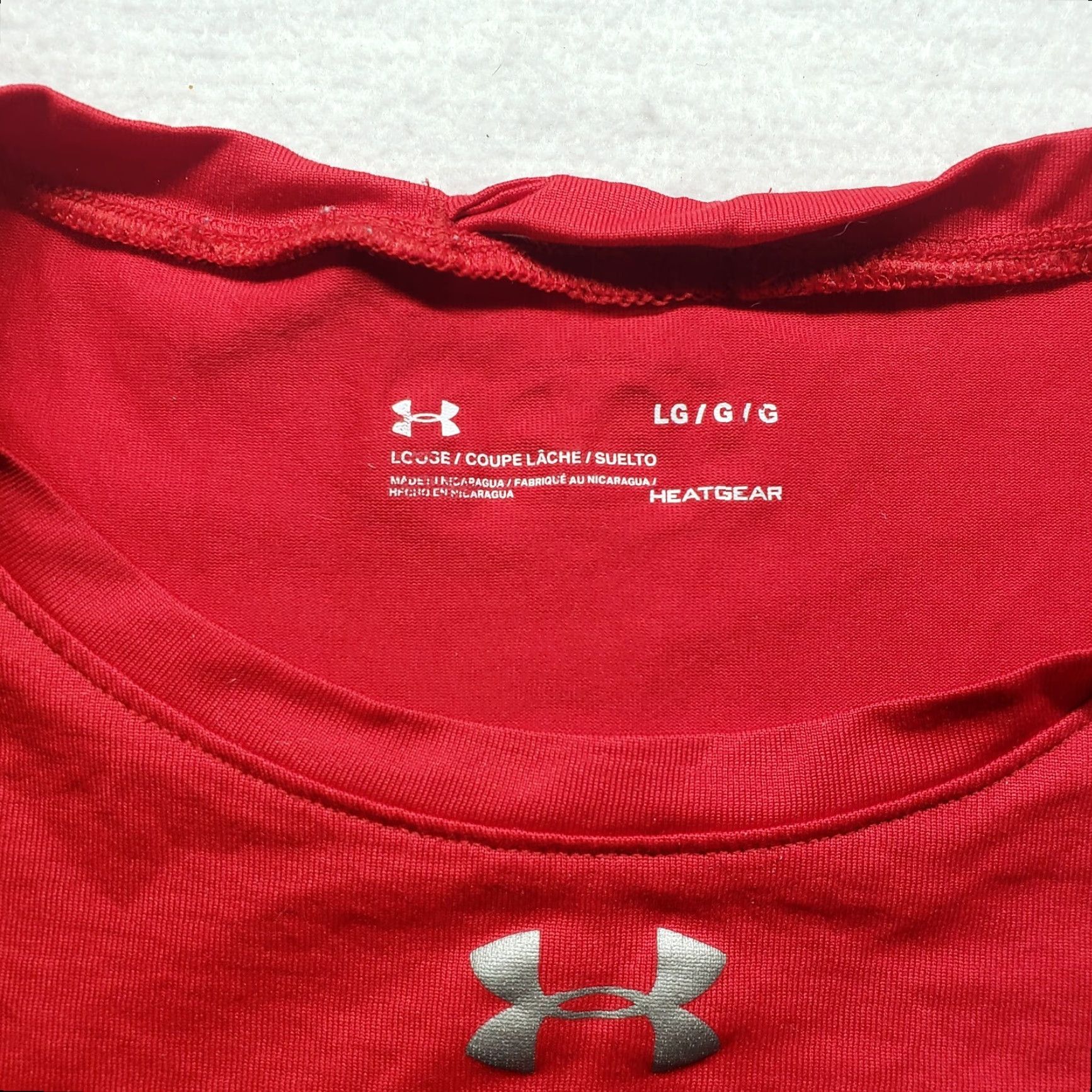 Under Armour Under Armour Shirt Men Red T-Shirt Short Sleeve Large L University Beach Summer 90s (none) Mens Size US L / EU 52-54 / 3 - 3 Thumbnail