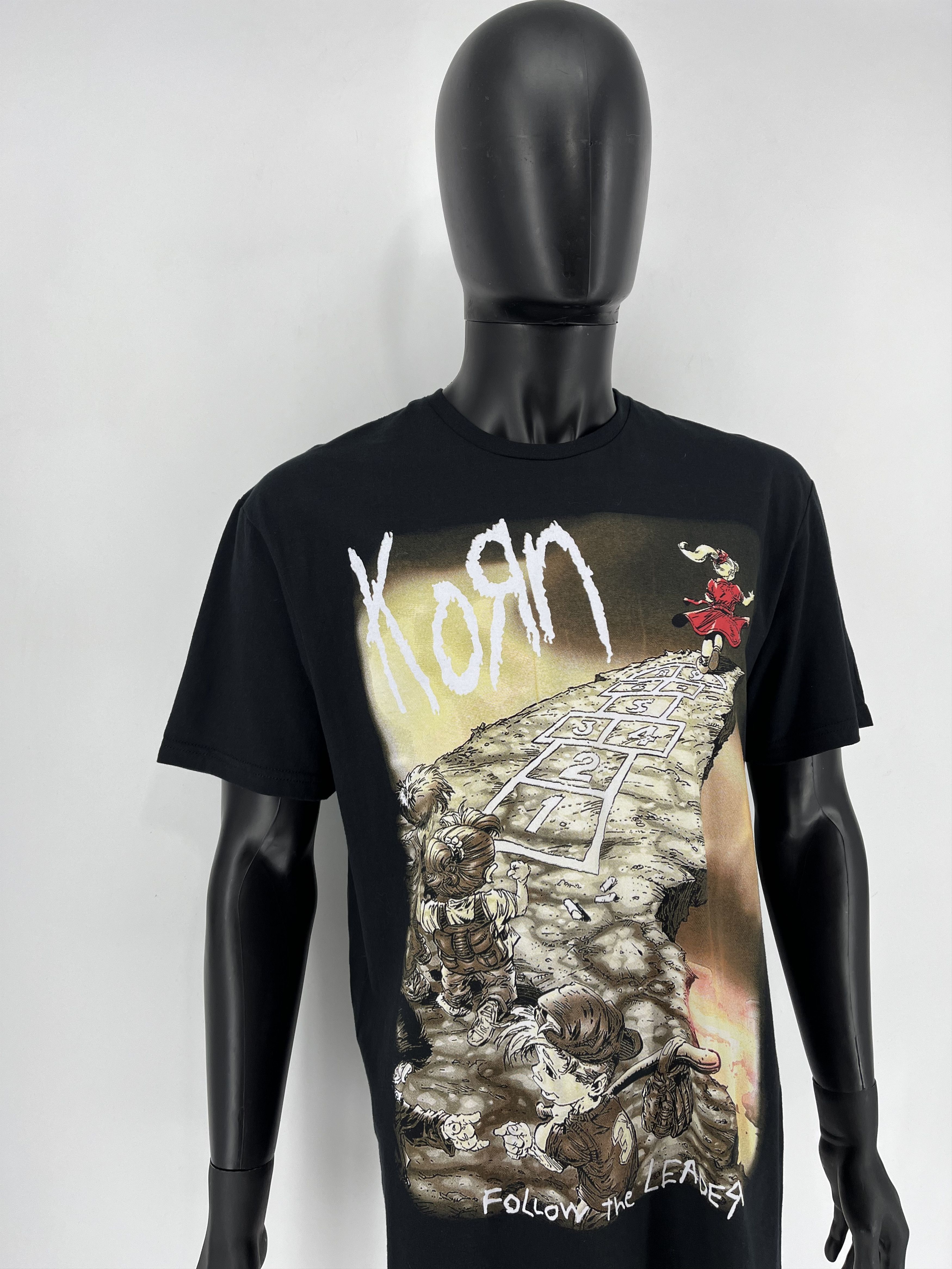 Band Tees × Vintage Vintage Y2K KORN Band Tour Rock T-shirt Streetwear 90s Style Size US L / EU 52-54 / 3 - 3 Thumbnail