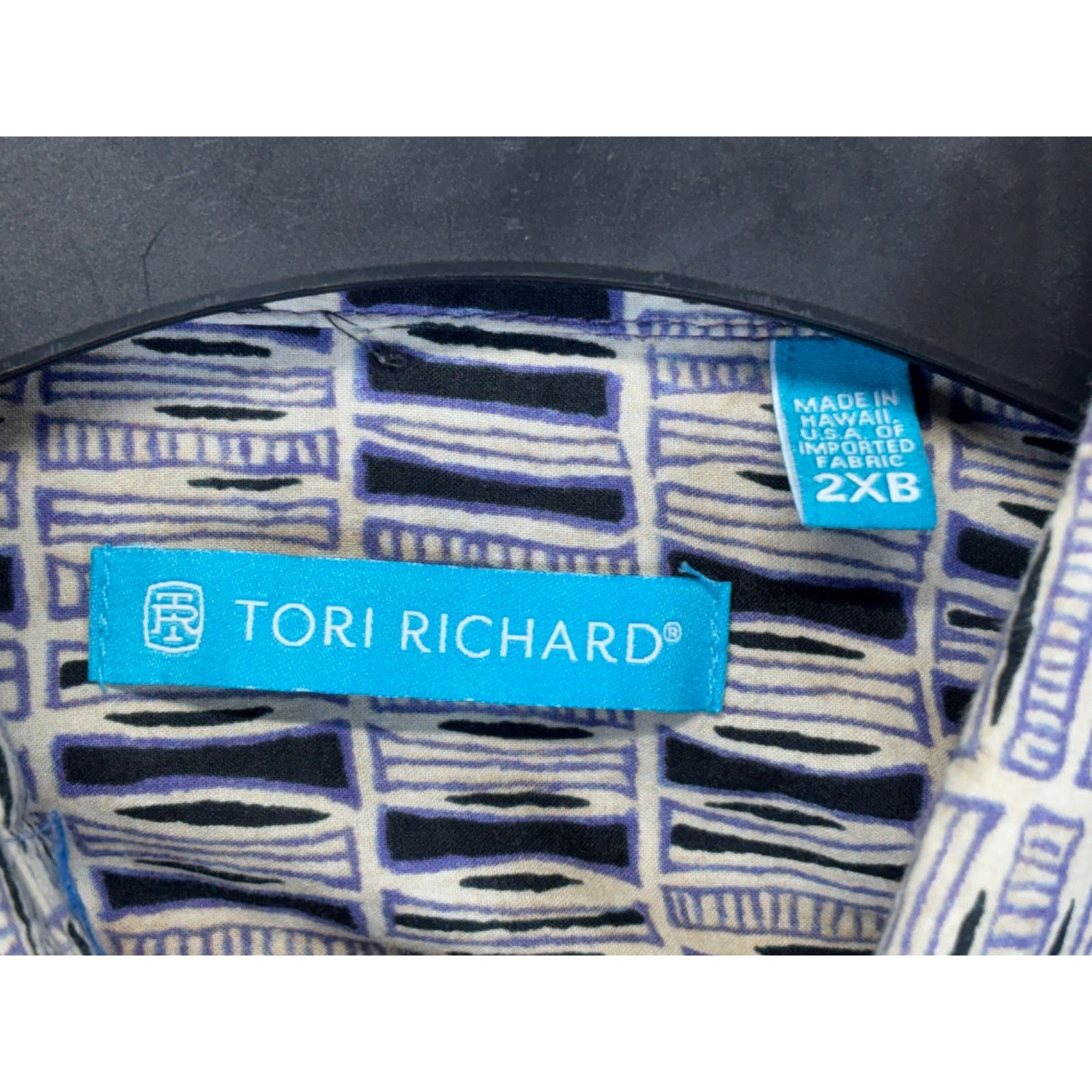 Tori Richard Tori Richard Hawaiian Shirt Abstract Print Short Sleeve Blue Size US XXL / EU 58 / 5 - 6 Thumbnail