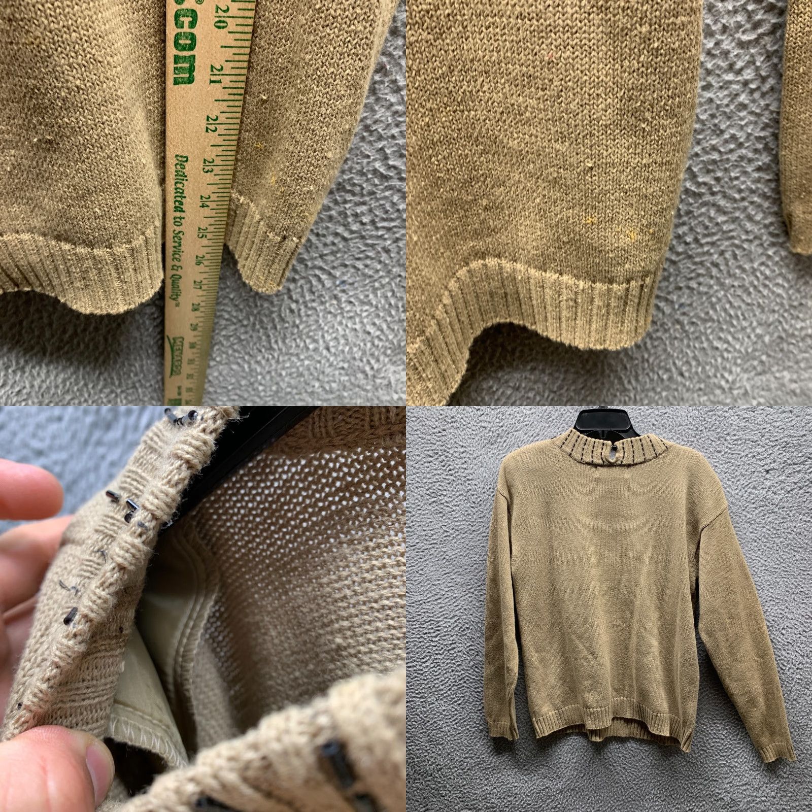 Orvis VINTAGE Orvis Sweater Womens Large Brown Cotton Ramie Knit Sequins Ladies Size L / US 10 / IT 46 - 9 Thumbnail