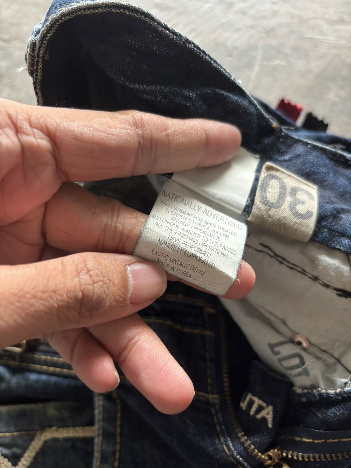 If Six Was Nine LOLITA distressed japanese washed whiskered punk grunge Size US 31 - 7 Thumbnail