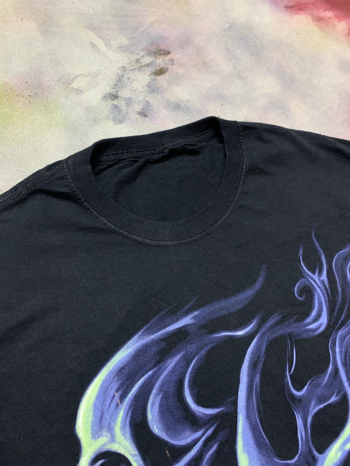 Tribal Streetwear Blue Flame Gothic Skulls Tshirt Size US M / EU 48-50 / 2 - 4 Thumbnail