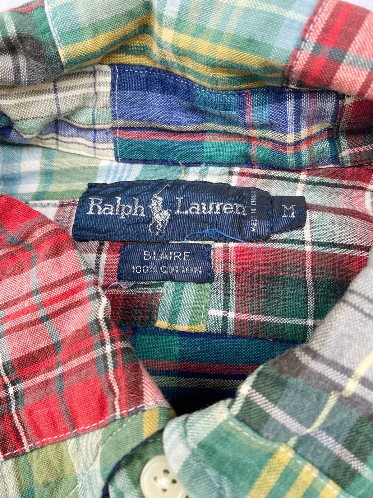 Polo Ralph Lauren × RRL Ralph Lauren 90’s Polo Ralph Lauren Patchwork Button Down Size US M / EU 48-50 / 2 - 5 Thumbnail
