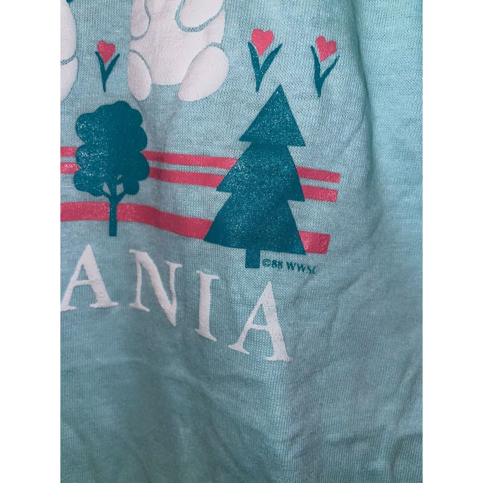 Jerzees Vintage Pennsylvania Blue Shirt Bear Nature Blue Tee 80s M Size US M / EU 48-50 / 2 - 6 Thumbnail