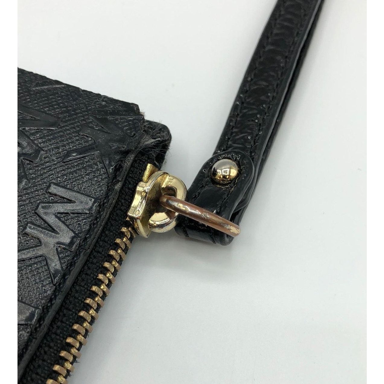 Michael Kors Michael Kors Jet Set MK Signature Large Zip Clutch Wrist Blk Size ONE SIZE - 6 Thumbnail