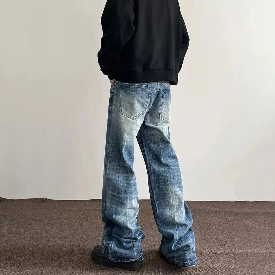 Japanese Brand Mens Jeans Baggy Y2k Streetwear Trousers Loose Straight Leg Size US 32 / EU 48 - 3 Thumbnail