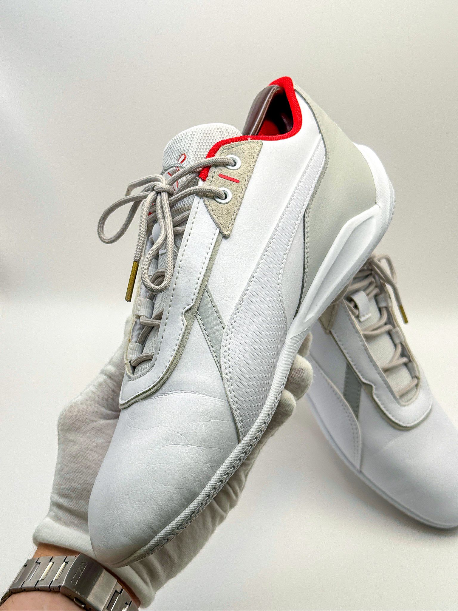Ferrari × Puma Puma Ferrari R-Cat Machina White Red Sneakers Size US 9.5 / EU 42-43 - 4 Thumbnail