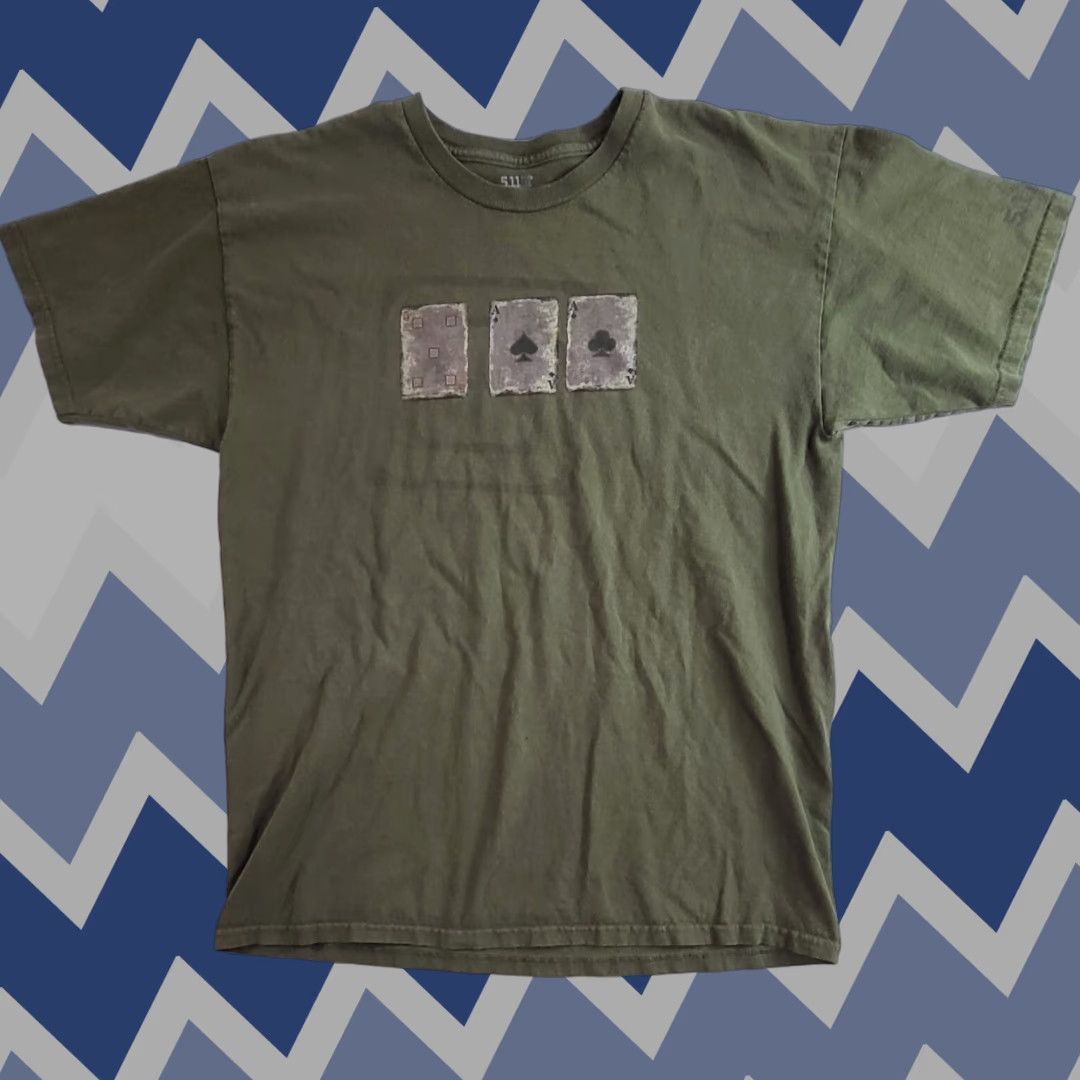 Vintage 5.11 Poker Cards Five Ace Ace - Tactical T-Shirt Mens Size L Size US L / EU 52-54 / 3 - 1 Thumbnail