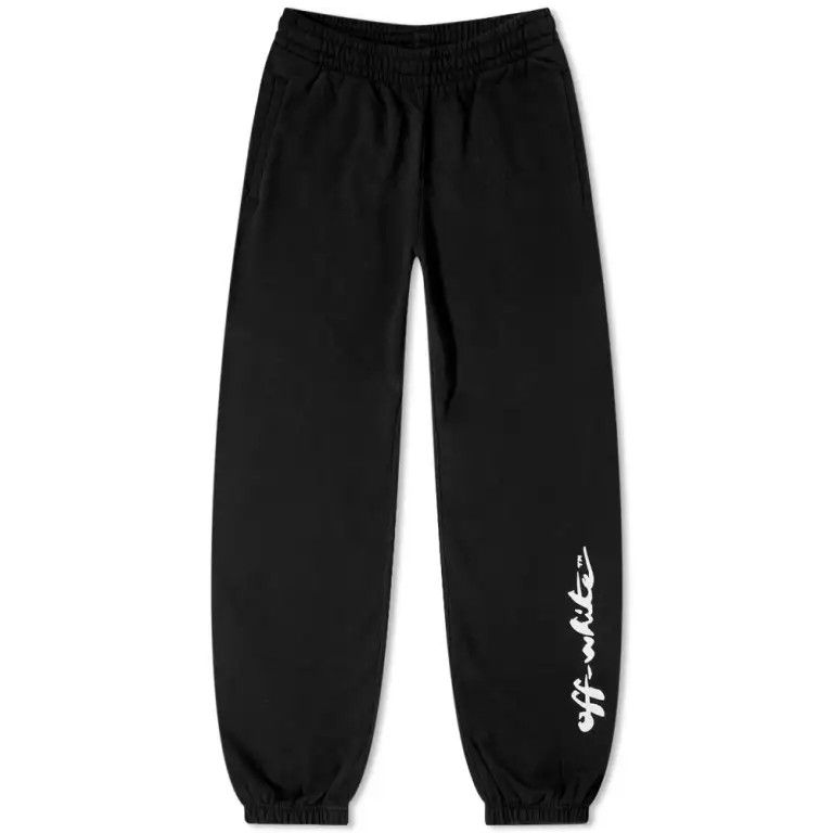 Off-White o1gr1nt0425 Painter Logo Cuffed Sweatpant in Black Size 25" / US 0 / IT 36 - 1 Thumbnail