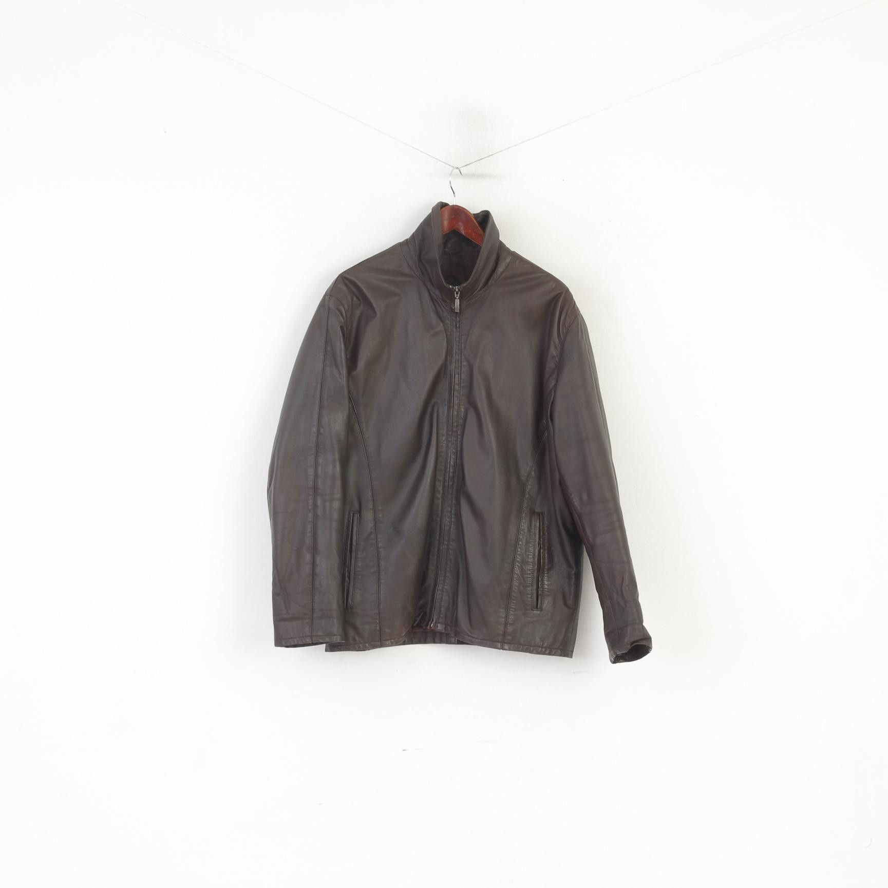 Vintage Montana Norway Men 52 L Jacket Brown Leather Soft 6390 Size US L / EU 52-54 / 3 - 2 Thumbnail