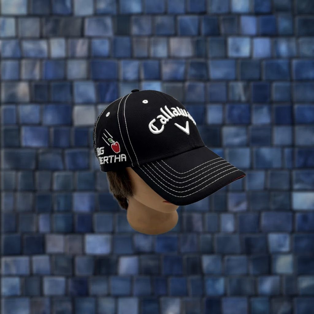 Callaway Callaway Hat Cap Strap Back Black One Size Men Adjustable Breathable Polyester Golf Hat Sports Mens Size ONE SIZE - 1 Thumbnail