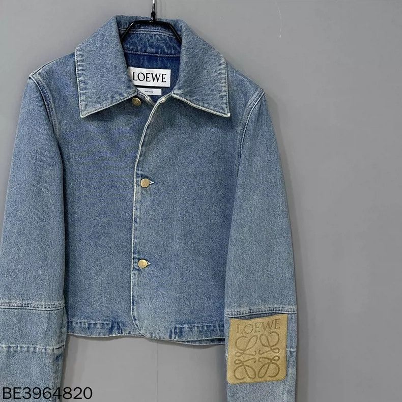 Loewe Loewe size 34 Leather logo wash jeans coat Size S / US 4 / IT 40 - 4 Thumbnail