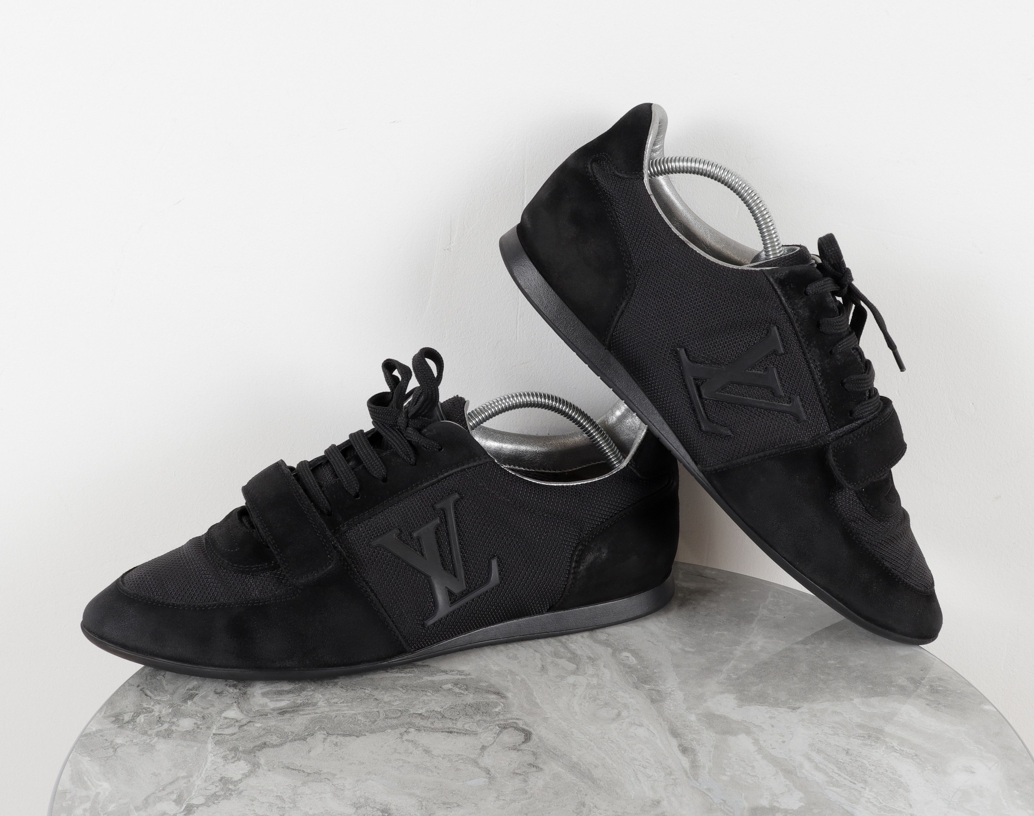 Louis Vuitton Louis Vuitton Big Logo Suede Mesh Black Sneakers Size US 8.5 / EU 41-42 - 8 Thumbnail