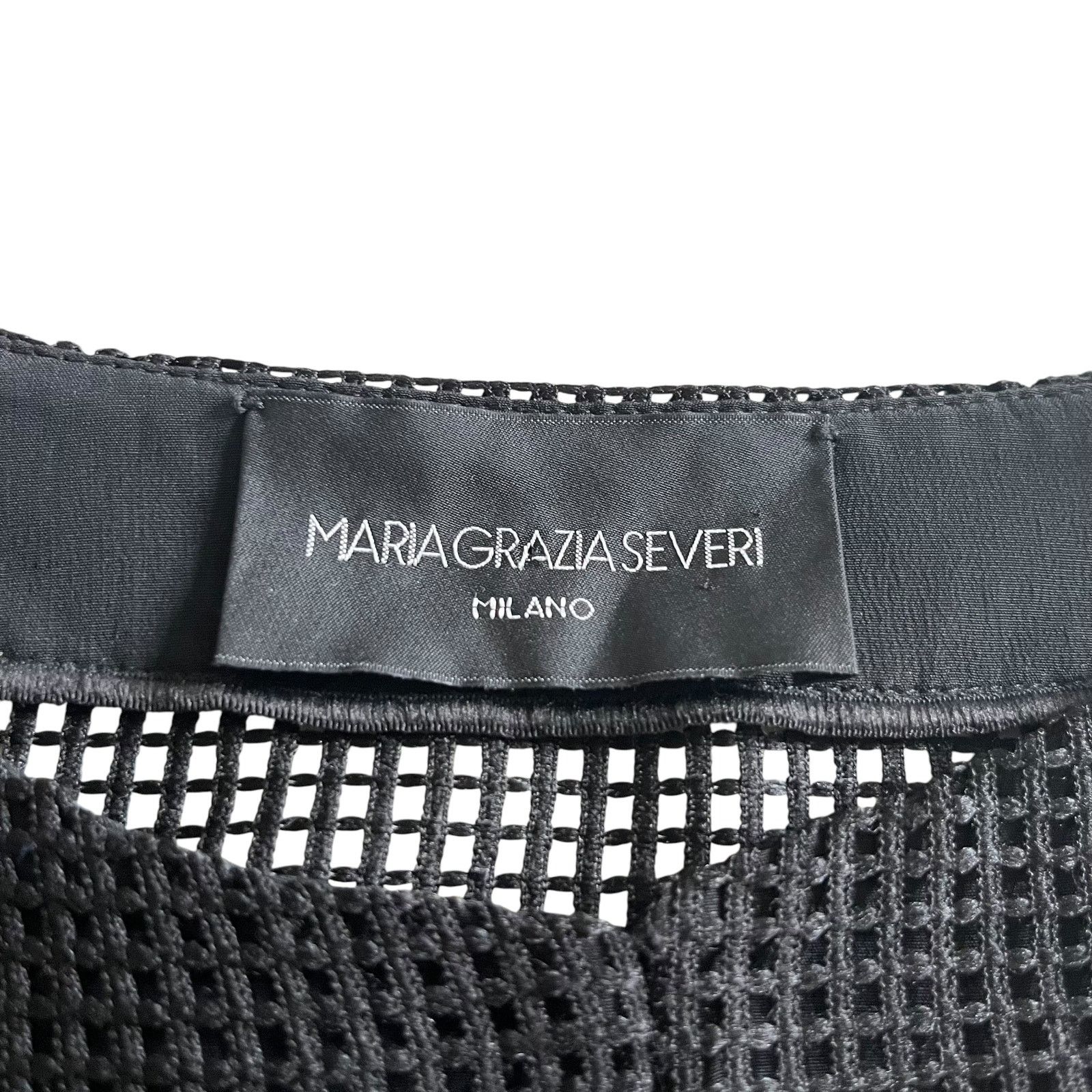 Other UK Maria Grazia Severi Black Mesh Embroidered Jacket Size XL / US 12-14 / IT 48-50 - 2 Thumbnail