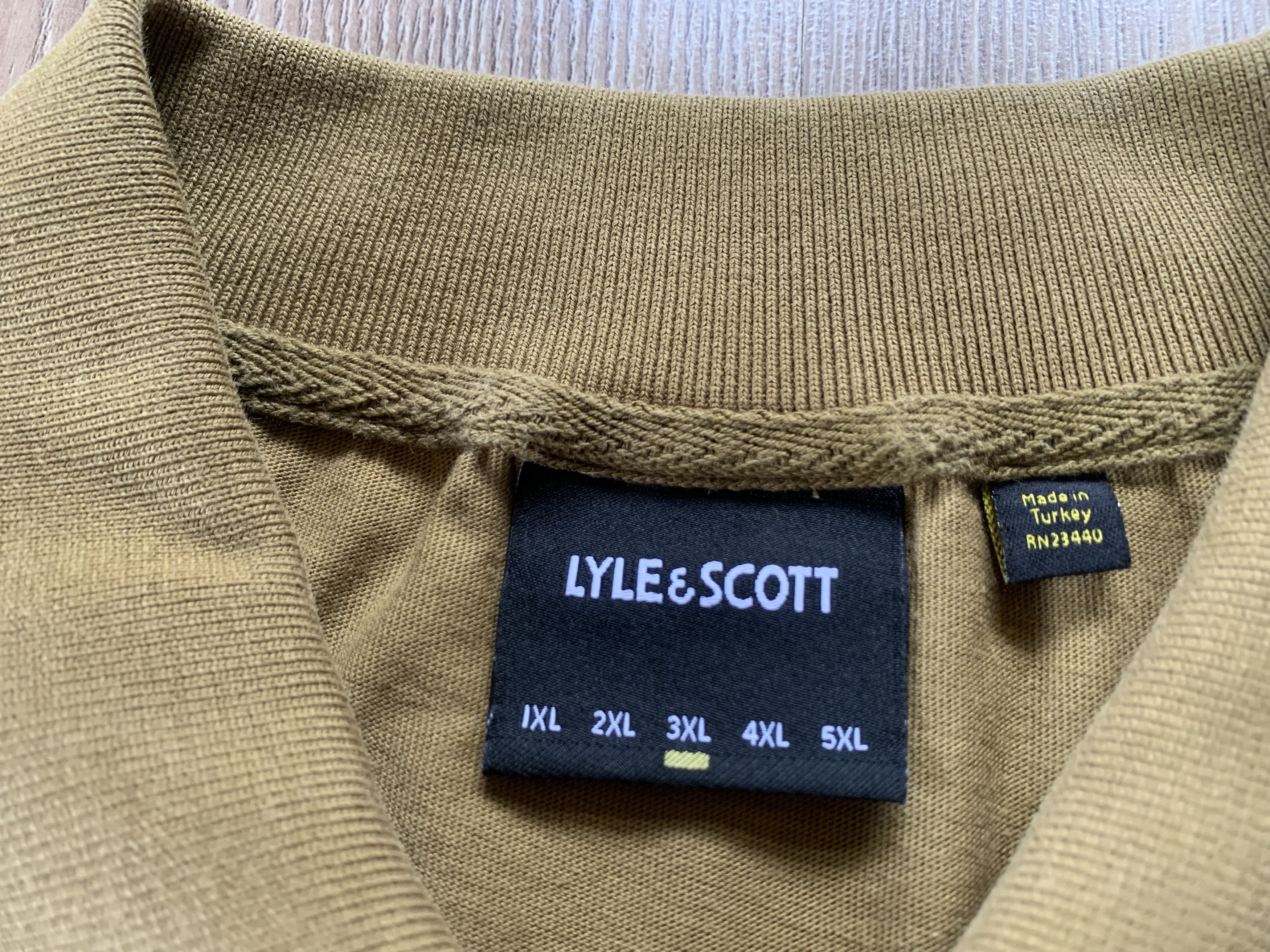 Lyle & Scott Lyle & Scott Chevron Khaki Cotton Polo Shirt Size US XXL / EU 58 / 5 - 5 Thumbnail