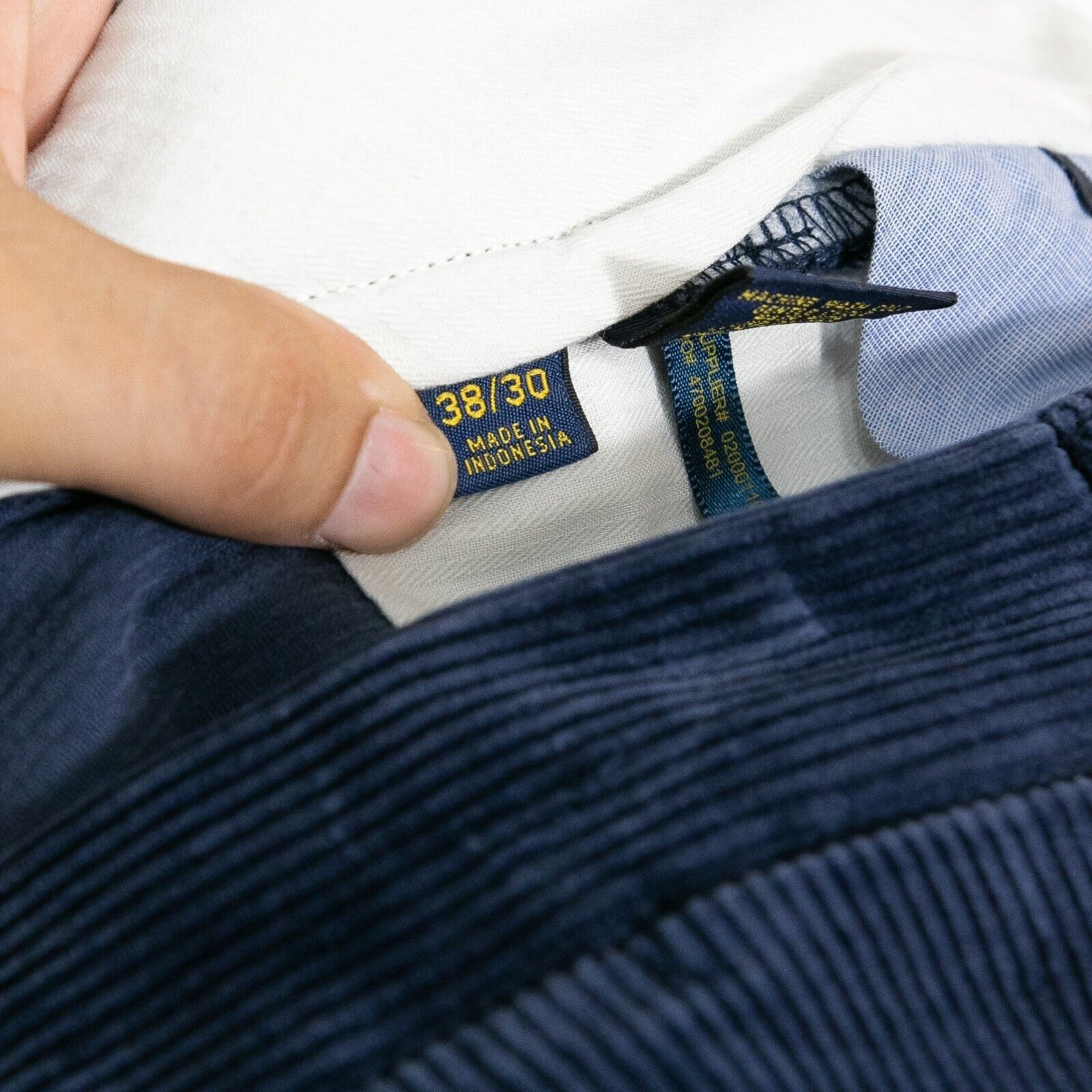 Polo Ralph Lauren Polo Ralph Lauren Corduroy Pants 38x29 - Dark Blue Straight Size US 38 / EU 54 - 6 Thumbnail