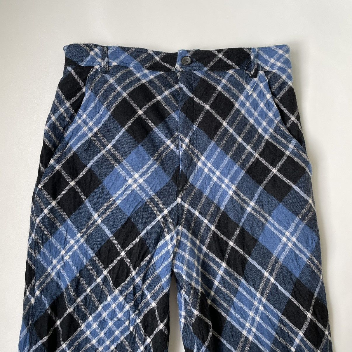 Comme des Garcons Check Wool Flared Leg Trousers Size US 36 / EU 52 - 2 Thumbnail