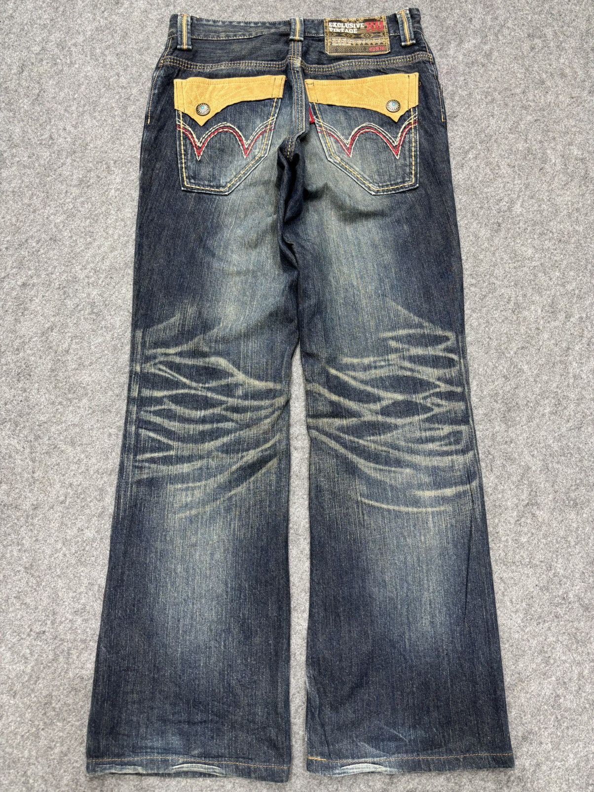 Edwin 💥Flare💥Edwin Stone Mudwash Insane Fades Denim F656 Size US 30 / EU 46 - 21 Thumbnail