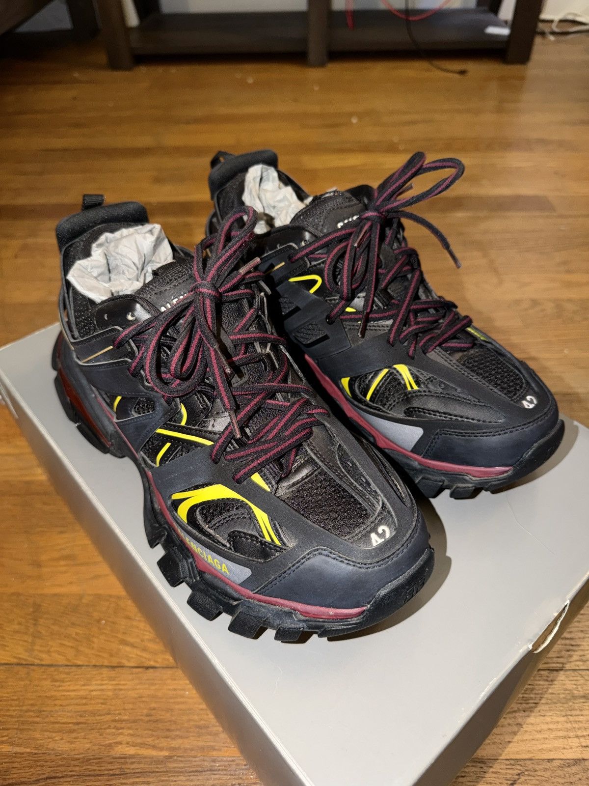 Balenciaga Balenciaga Track Trainers Black Bordeaux Size US 9 / EU 42 - 3 Thumbnail