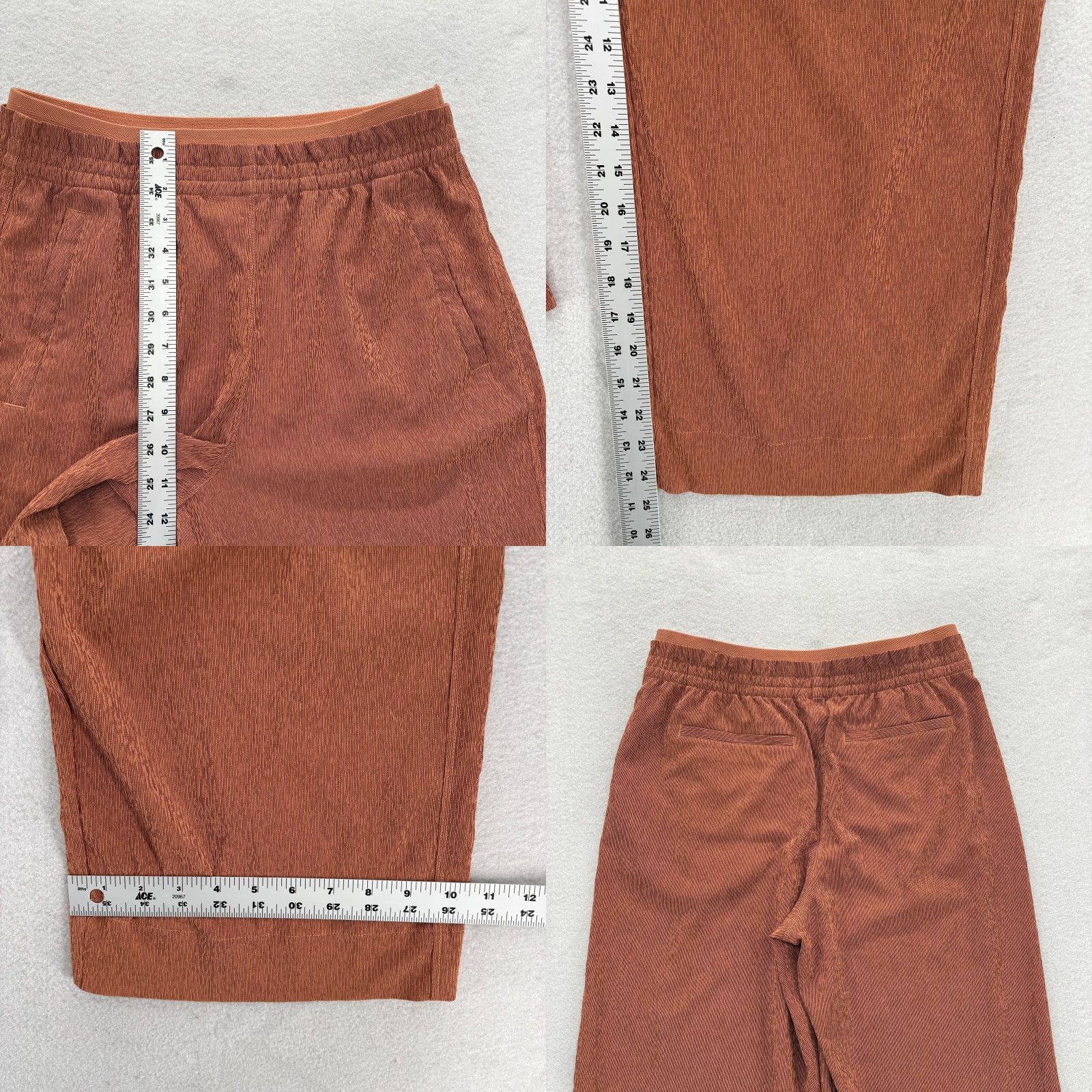 Athleta Athleta Echo Wide Leg Cropped Pants Womens 8 Sunburst Clay Orange Pull On Lounge Size 30" / US 8 / IT 44 - 8 Thumbnail
