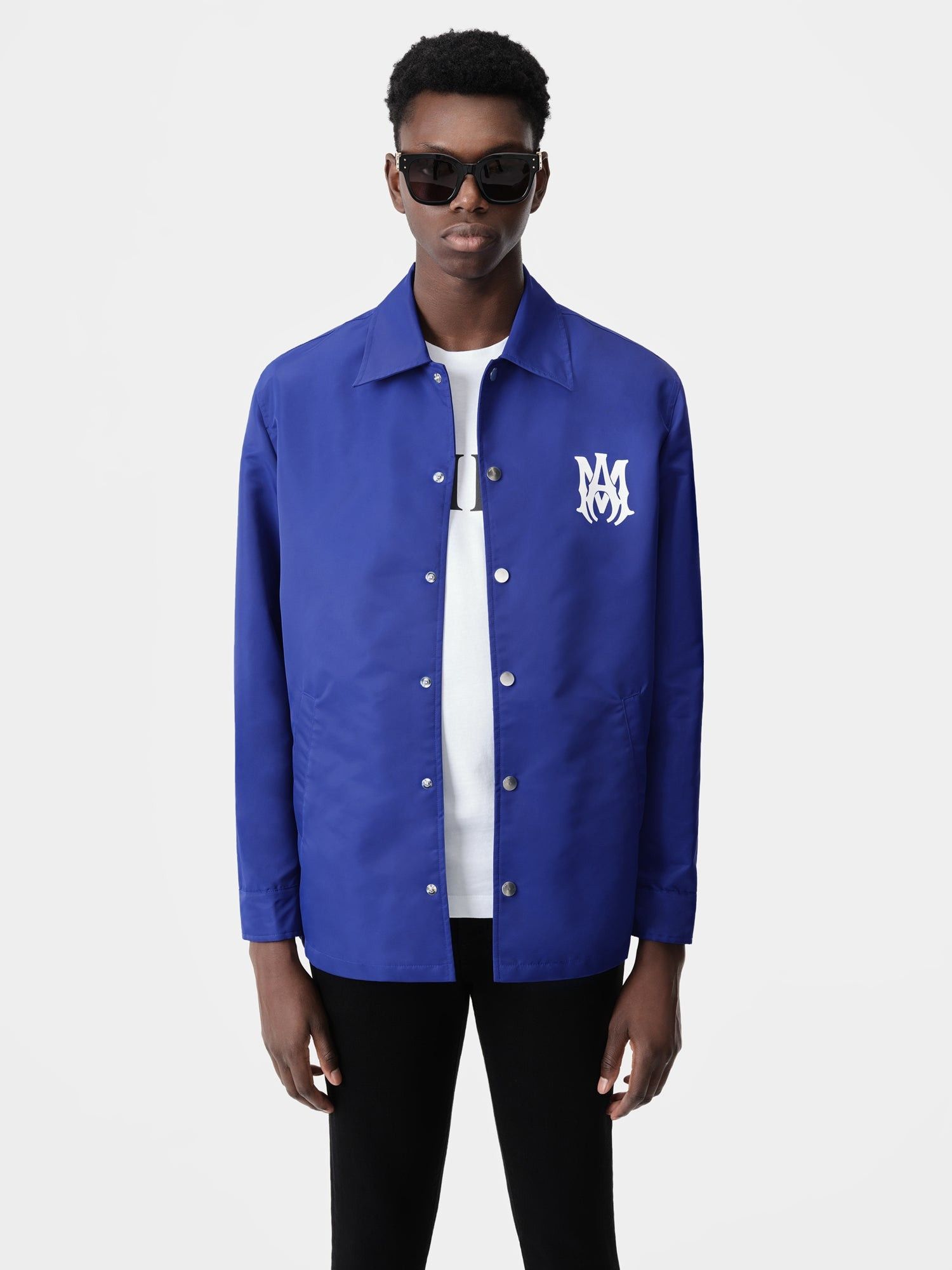 Amiri o1s1wg110925 MA Coach Jacket in Blue Size US M / EU 48-50 / 2 - 3 Thumbnail