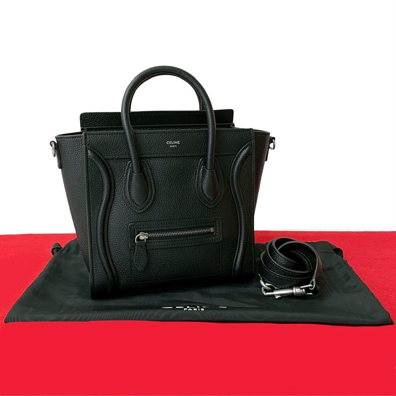 Celine Celine Shoulder Bag Black Leather Size ONE SIZE - 1 Thumbnail