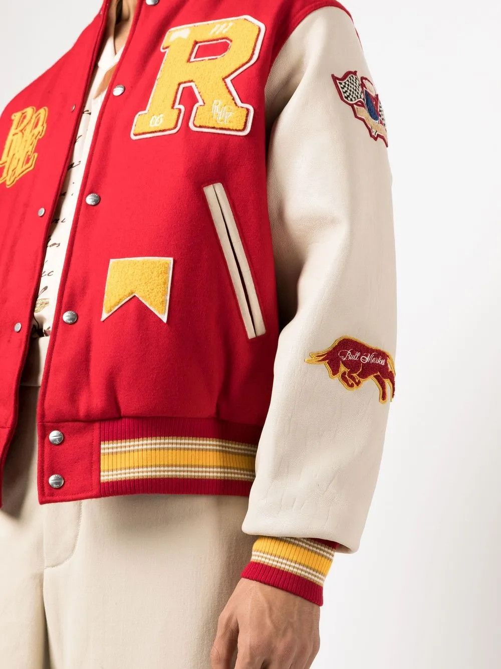 Rhude o1mle1025 Bull Market Varsity Jacket in Multicolor Size US S / EU 44-46 / 1 - 5 Thumbnail