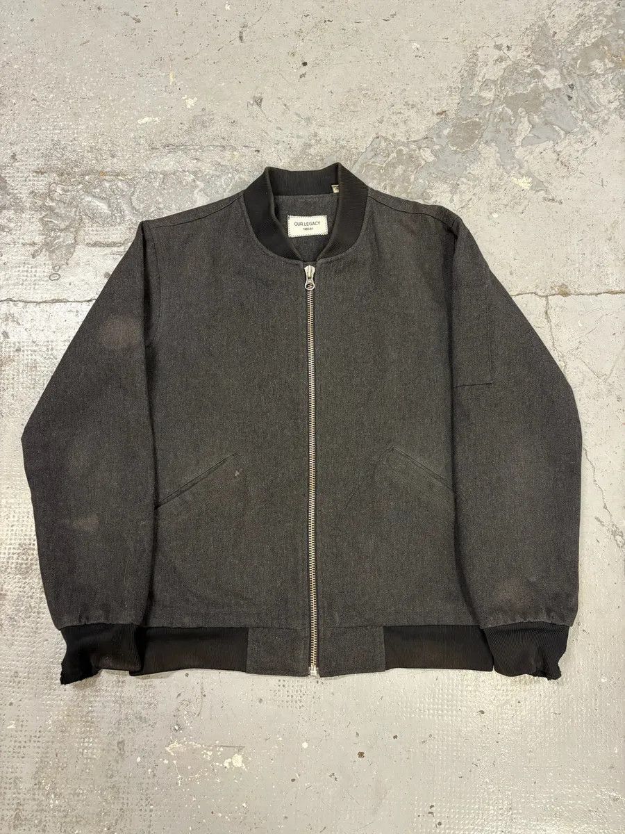 Our Legacy Grey Wool Bomber Jacket