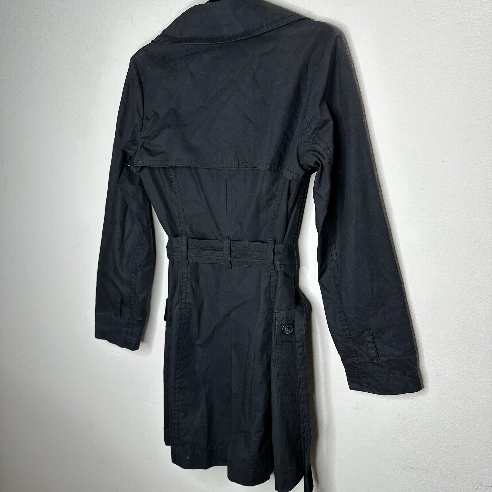 Guess Guess Black Button Belted Trench Coat Plaid Interior M Size M / US 6-8 / IT 42-44 - 6 Thumbnail