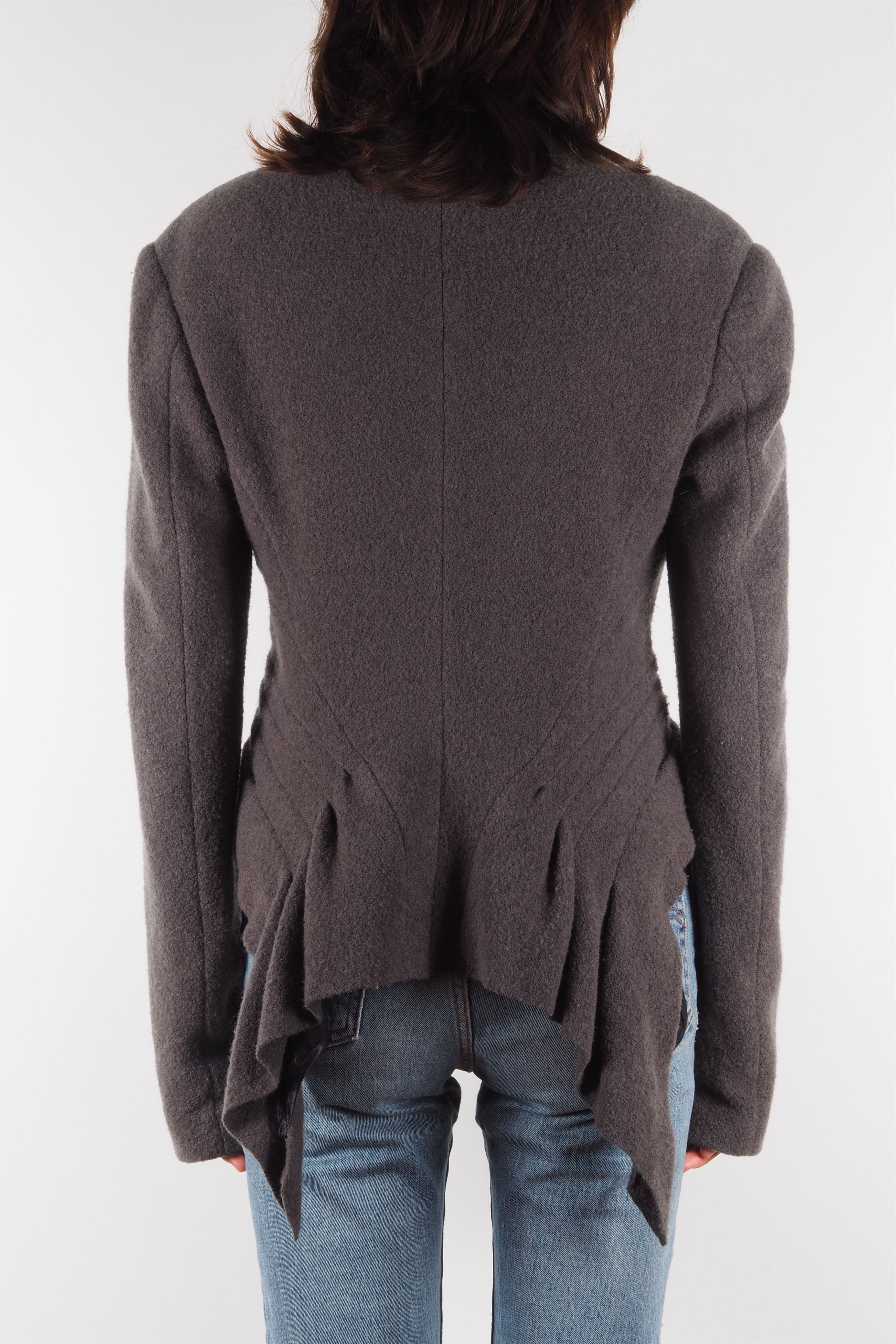 Haider Ackermann HAIDER ACKERMANN Beige Wool Tailcoat Blazer Jacket Size S / US 4 / IT 40 - 2 Thumbnail